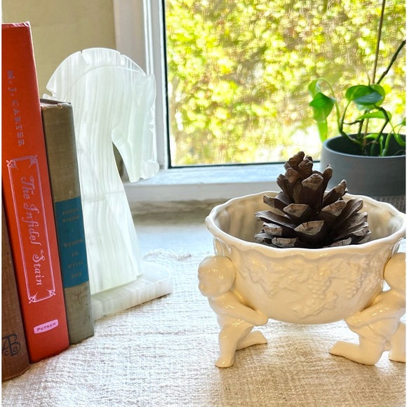 Lefton Other - Vintage Lefton, Porcelain Renaissance Cherubs Bowl Japan 60’s-80’s